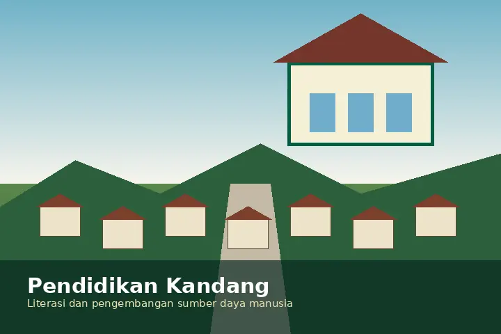 Ilustrasi pendidikan dan inovasi masyarakat Kandang